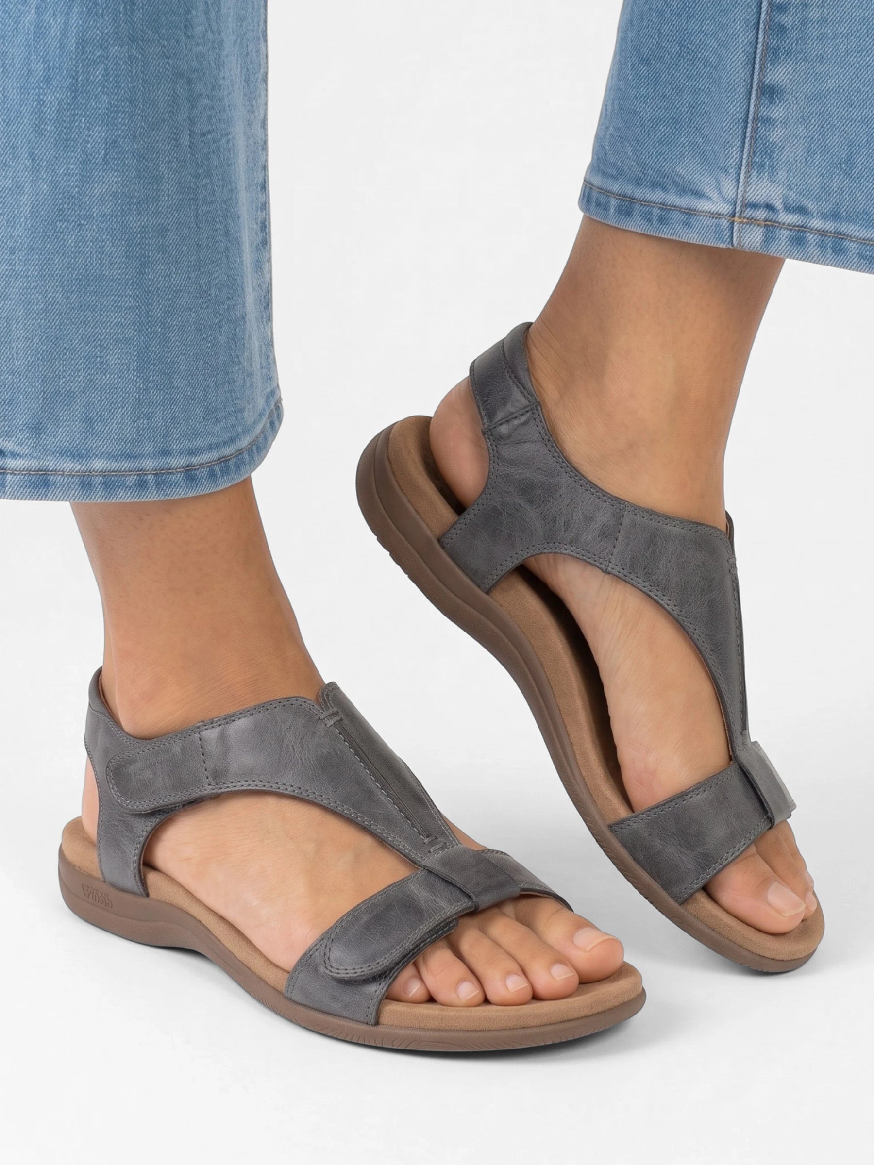 Sandales Femme Plates Confort à Scratch