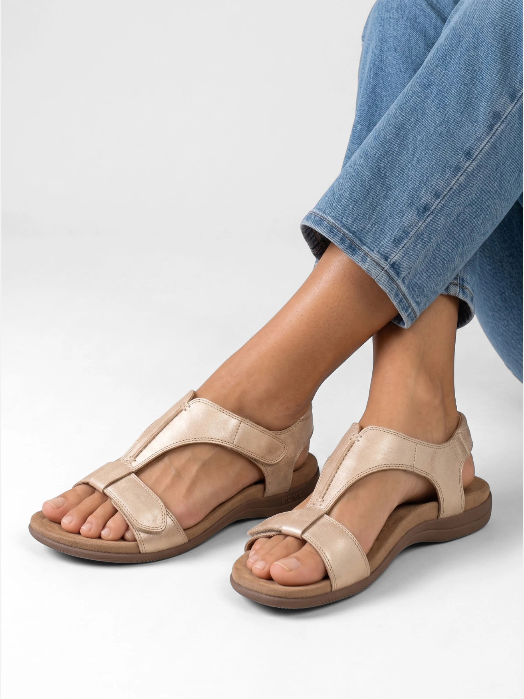 Sandales Femme Plates Confort à Scratch