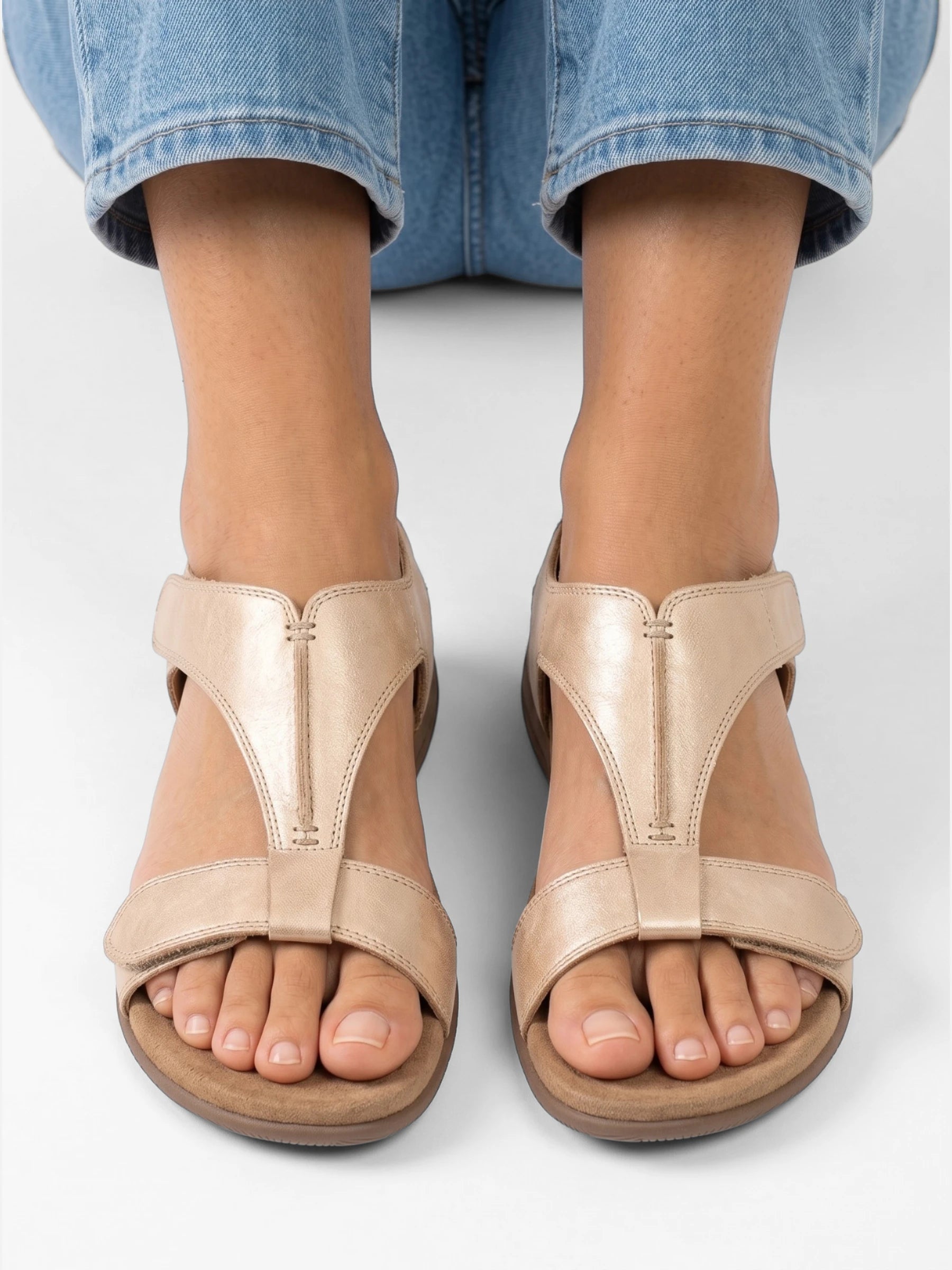 Sandales Femme Plates Confort à Scratch