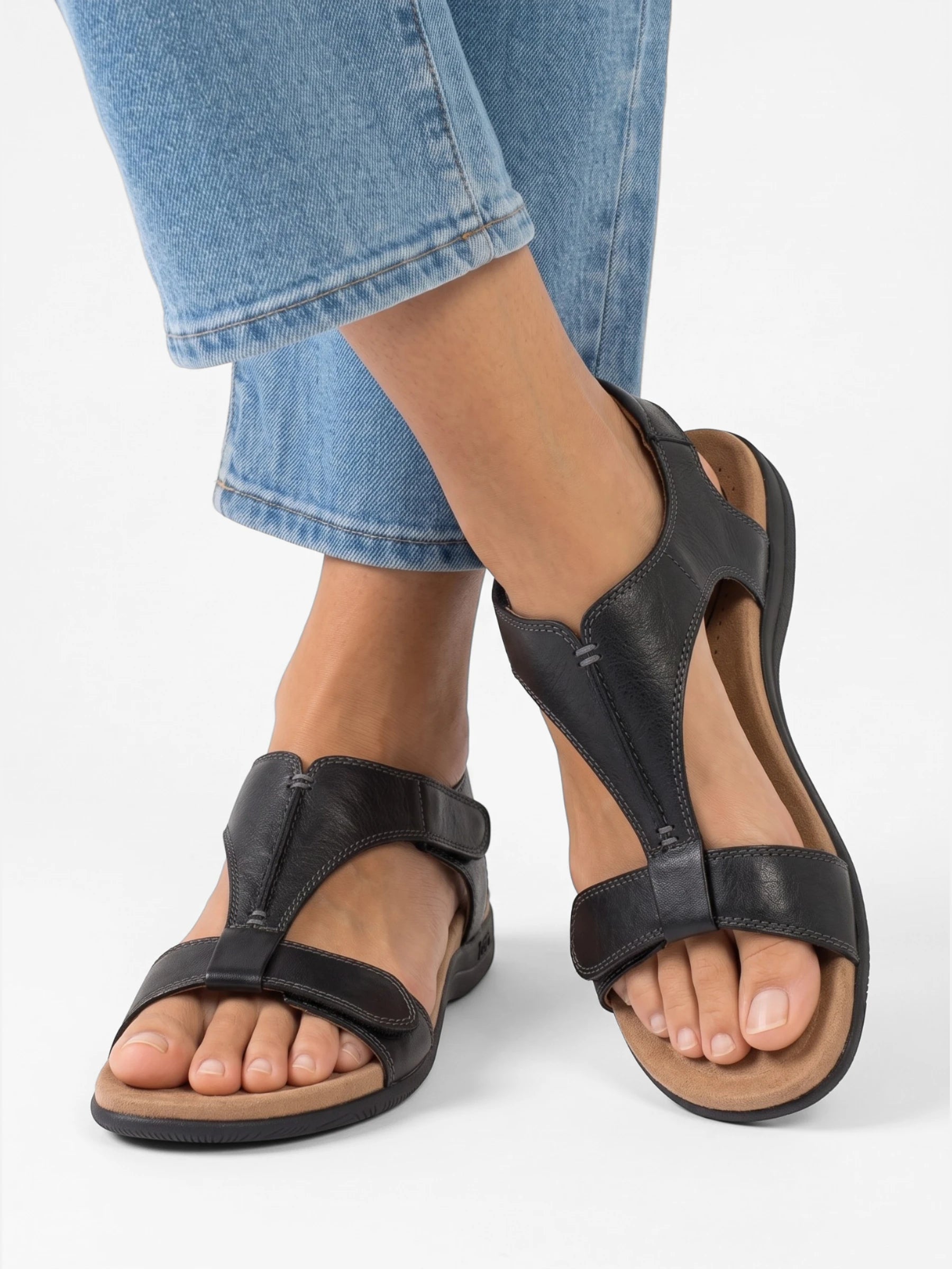 Sandales Femme Plates Confort à Scratch