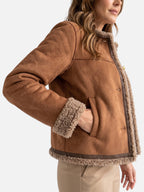 Veste Femme en Shearling à Boutons