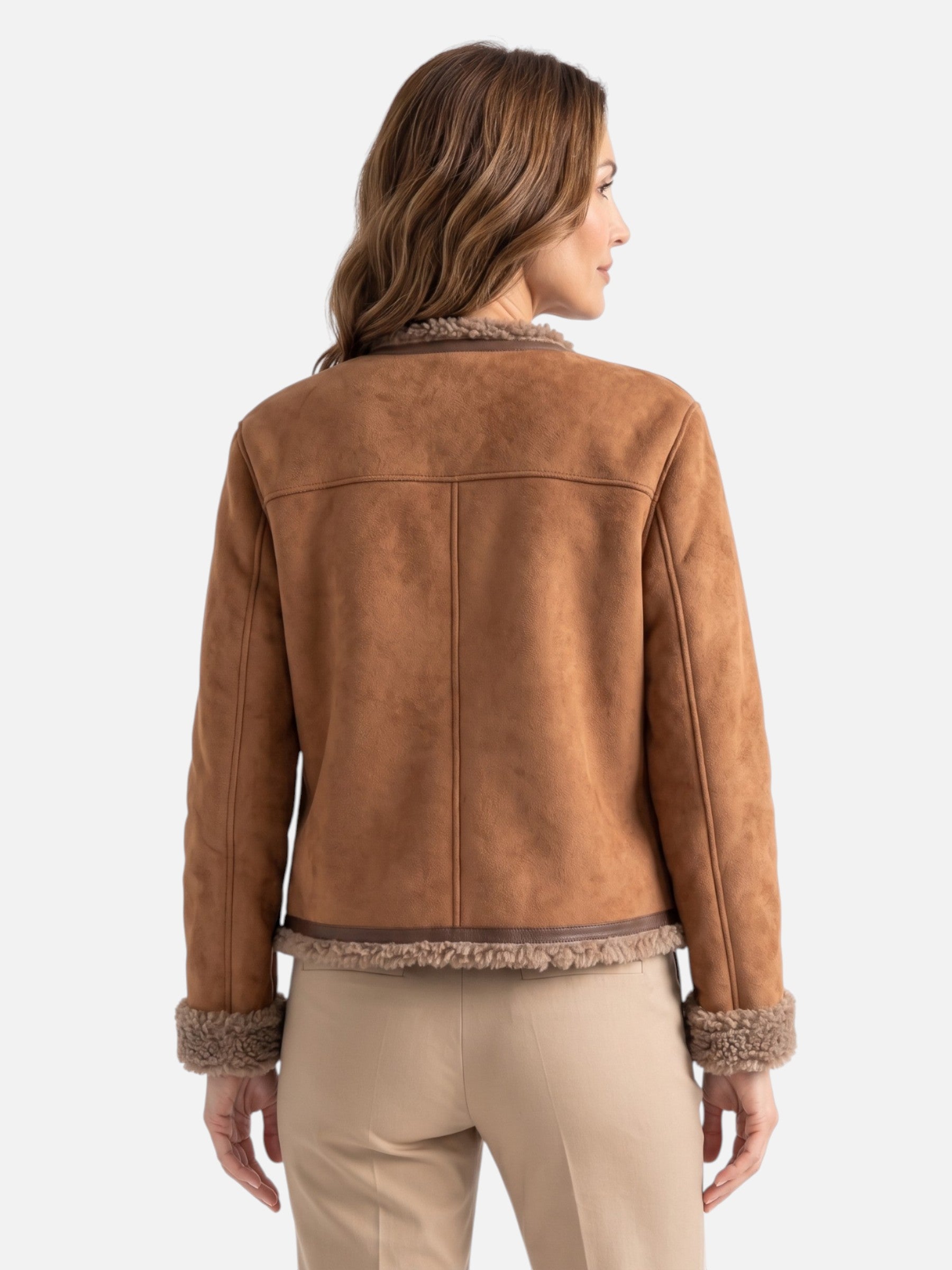 Veste Femme en Shearling à Boutons