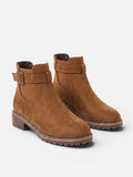 Bottines Femme Chelsea en Daim Semelle Épaisse Boucle