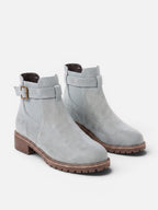Bottines Femme Chelsea en Daim Semelle Épaisse Boucle