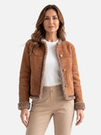 Veste Femme en Shearling à Boutons