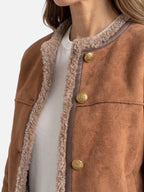 Veste Femme en Shearling à Boutons