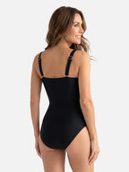 Maillot de Bain Femme Une Pièce Col V Croisé