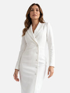 Robe Blazer Femme Boutonnée Mi-Longue
