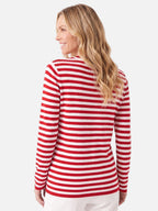 Haut Fin Rayé Femme Manches Longues