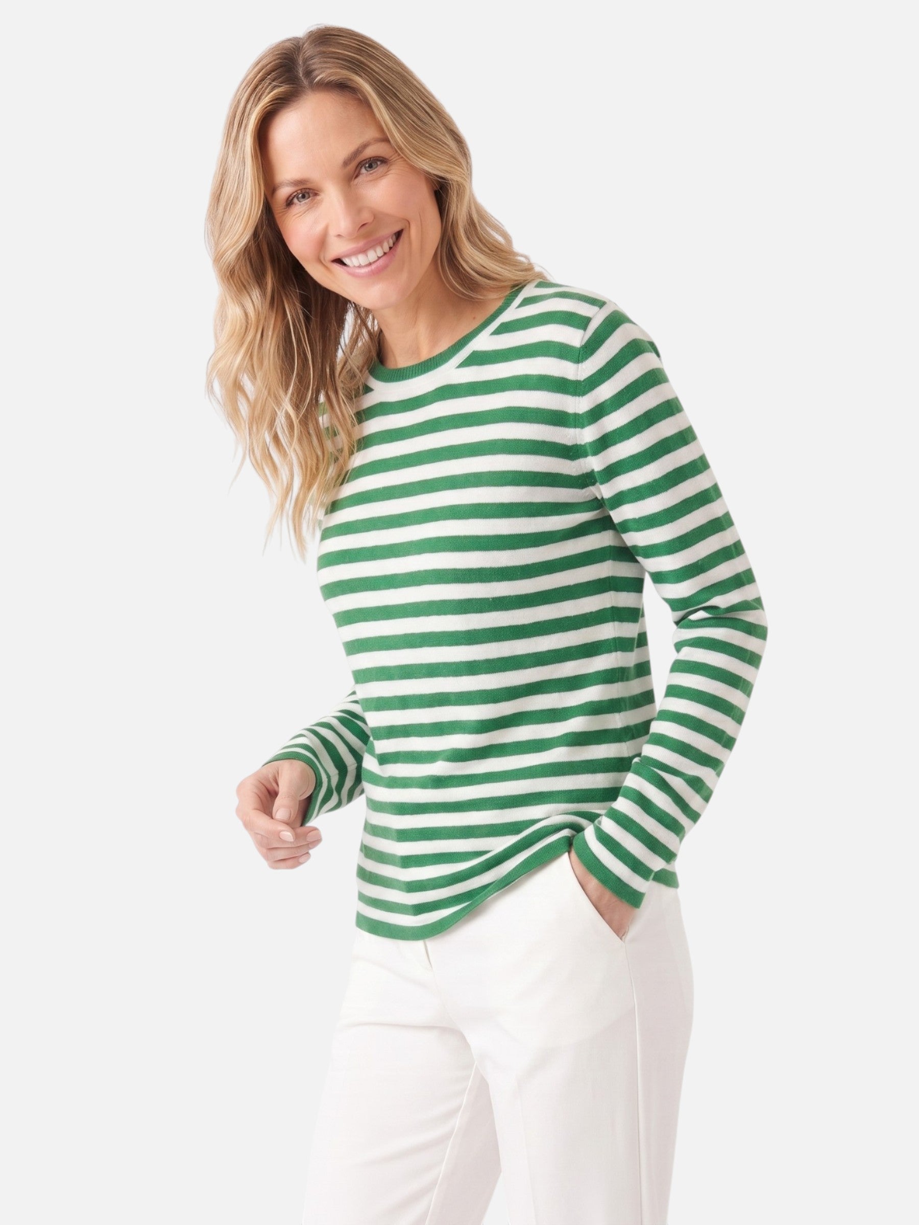 Haut Fin Rayé Femme Manches Longues