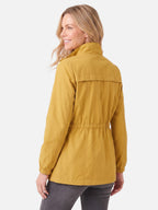 Veste Femme Imperméable Style Utilitaire Taille Cordon