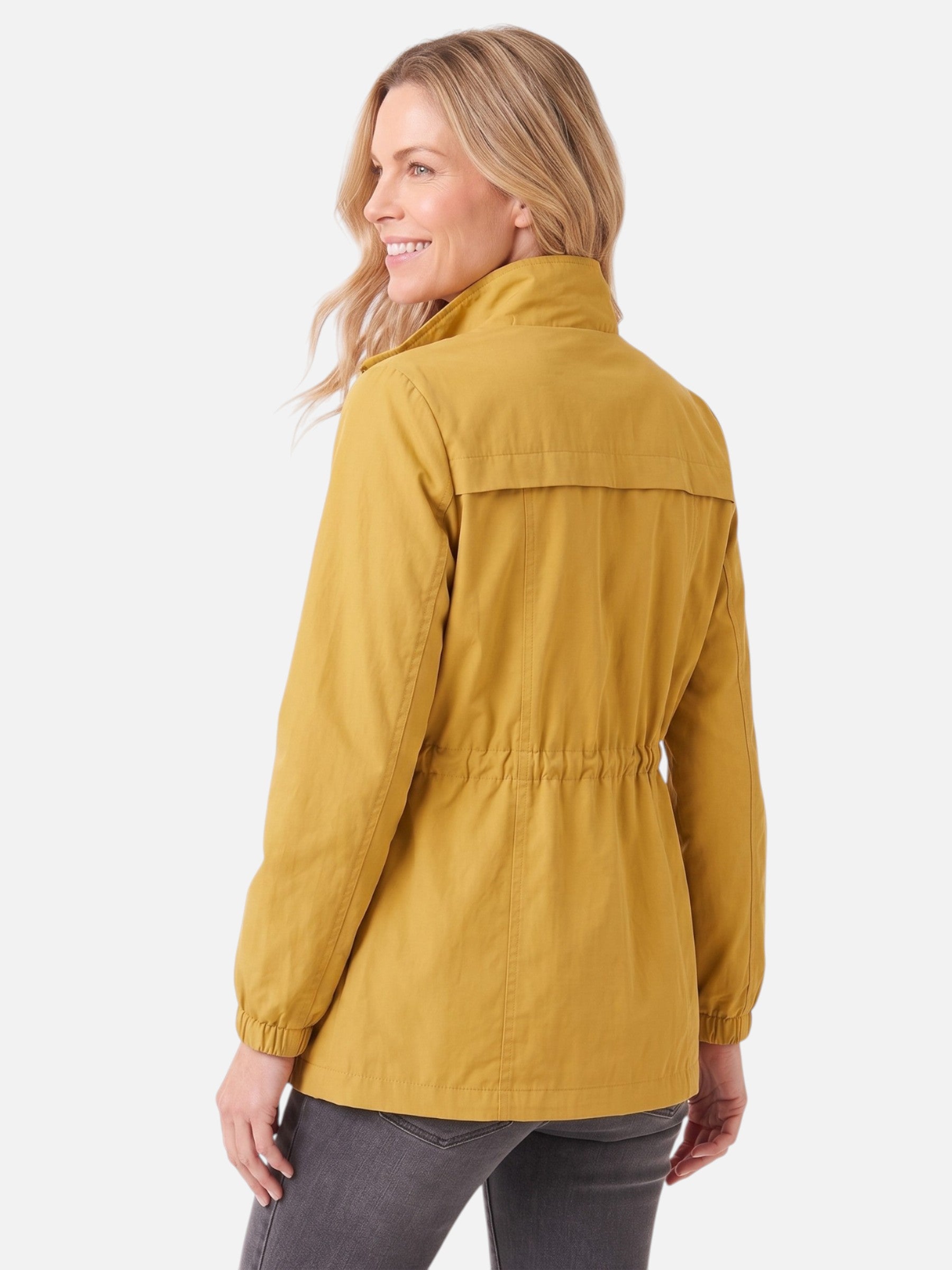Veste Femme Imperméable Style Utilitaire Taille Cordon
