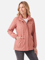 Veste Femme Imperméable Style Utilitaire Taille Cordon