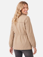 Veste Femme Imperméable Style Utilitaire Taille Cordon
