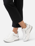 Baskets Compensées Femme Semelle Épaisse Lacets