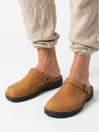Sabots Homme Cuir à Boucle
