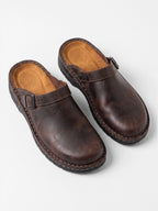 Sabots Homme Cuir à Boucle