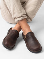 Sabots Homme Cuir à Boucle