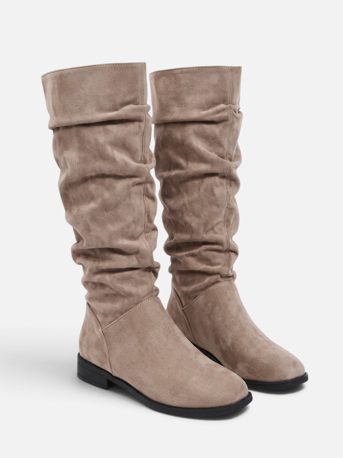 Bottes Hautes Femme Froncées Plates