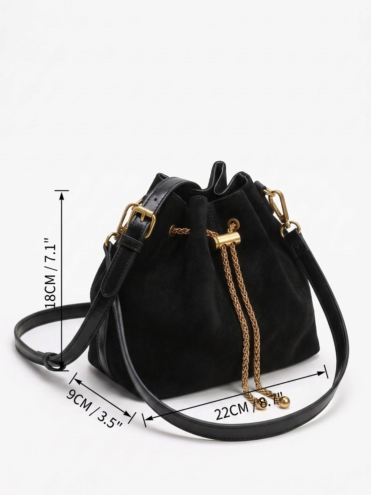 Sac Seau Femme Suédine à Cordon Chaîne