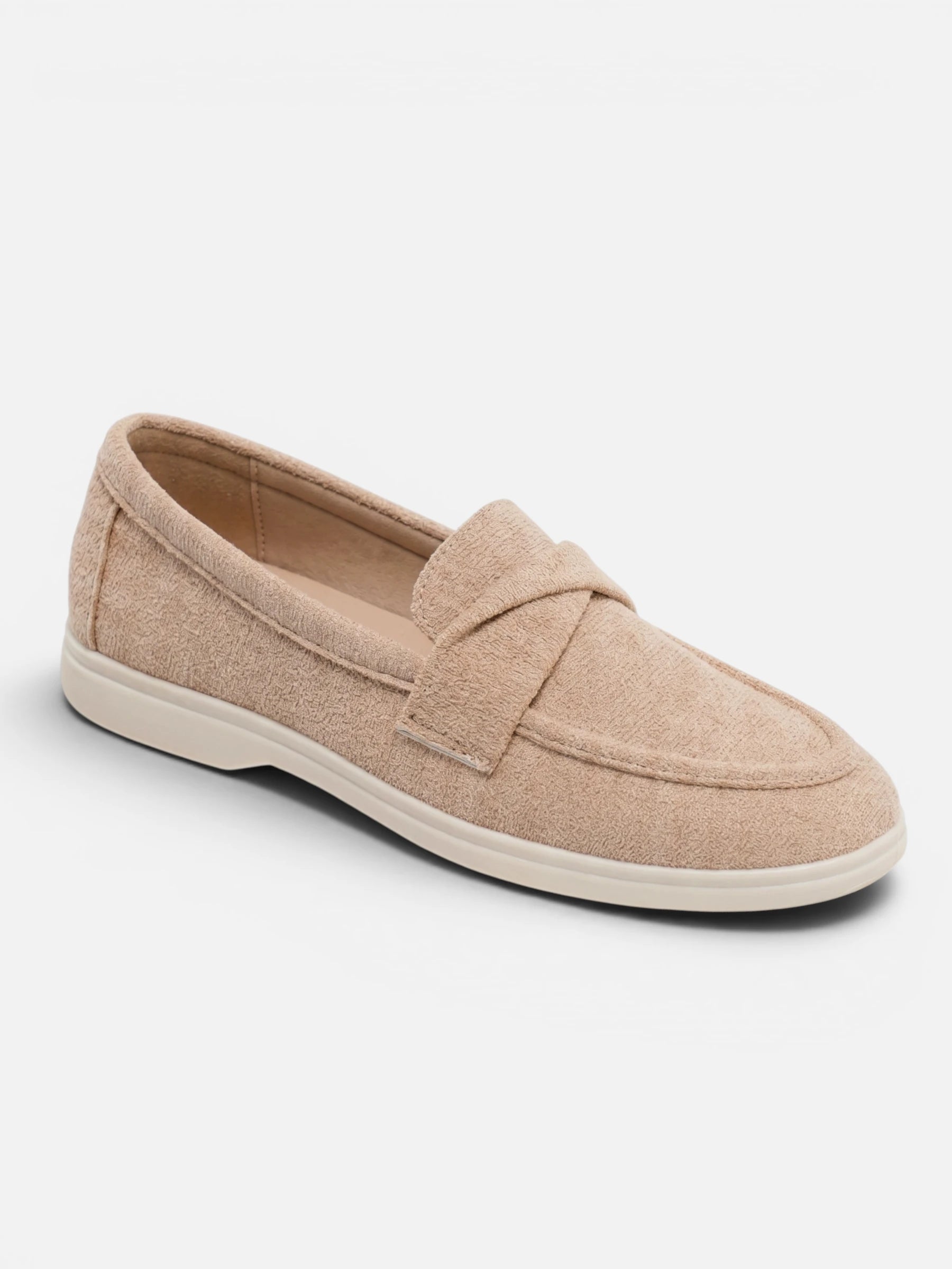 Mocassin femme texturé – semelle légère et style casual chic