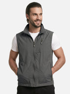 Gilet sans manches homme – multi-poches et col montant