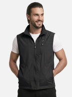 Gilet sans manches homme – multi-poches et col montant