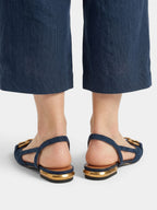 Ballerines Femme Slingback à Bout Carré Plates