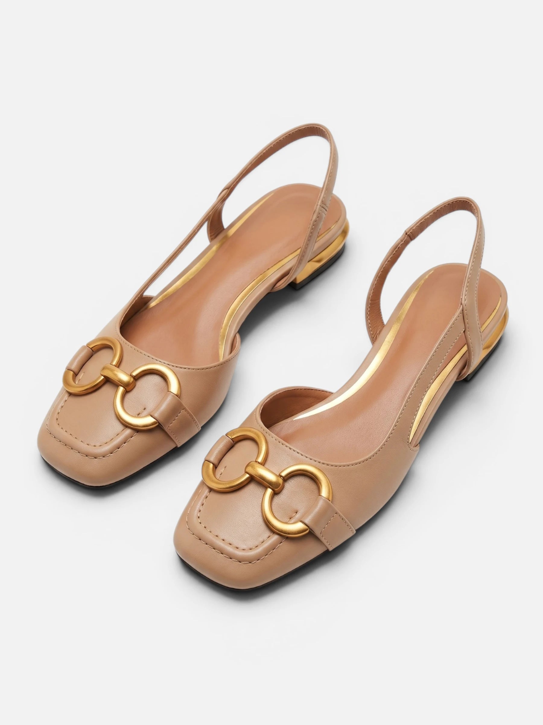 Ballerines Femme Slingback à Bout Carré Plates