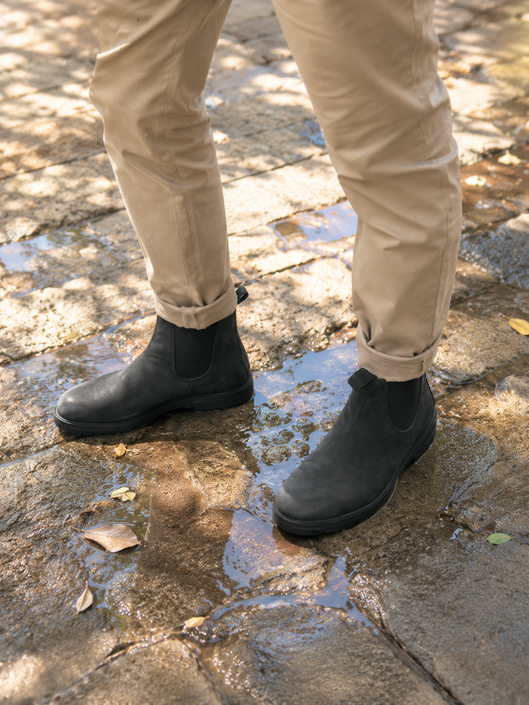 Bottes chelsea classiques en cuir pour homme