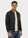 Veste bomber confortable à fermeture zippée pour homme