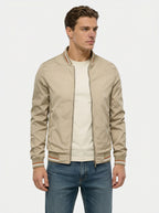 Chaqueta bomber cómoda con cierre de cremallera para hombre