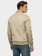 Chaqueta bomber cómoda con cierre de cremallera para hombre