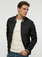 Chaqueta bomber cómoda con cierre de cremallera para hombre