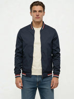 Chaqueta bomber cómoda con cierre de cremallera para hombre