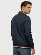 Chaqueta bomber cómoda con cierre de cremallera para hombre