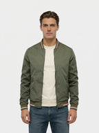 Chaqueta bomber cómoda con cierre de cremallera para hombre