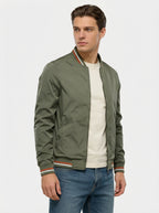 Chaqueta bomber cómoda con cierre de cremallera para hombre