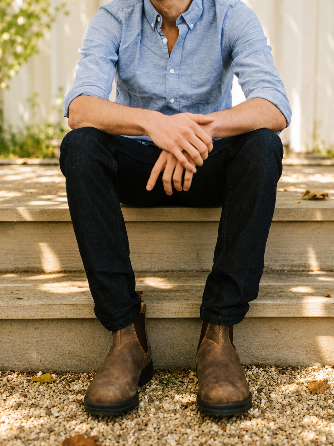 Bottes chelsea classiques en cuir pour homme