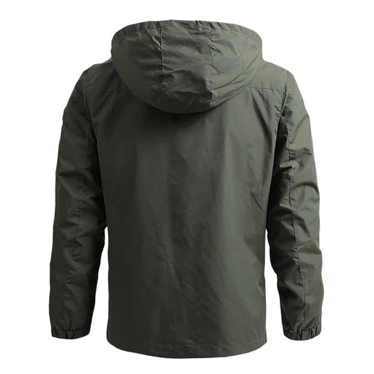 Veste d'extérieur légère et imperméable avec capuche pour hommes