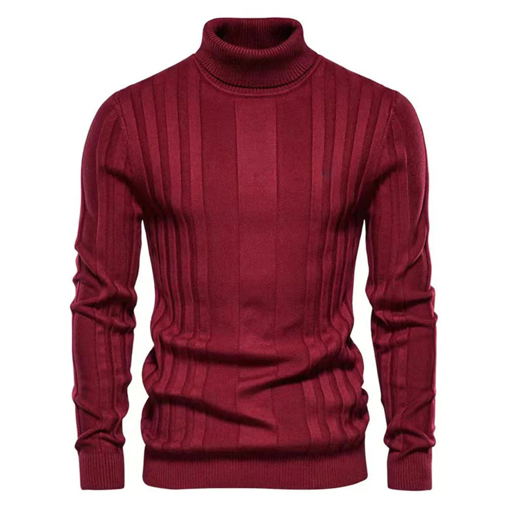 Pull à col roulé slim pour hommes