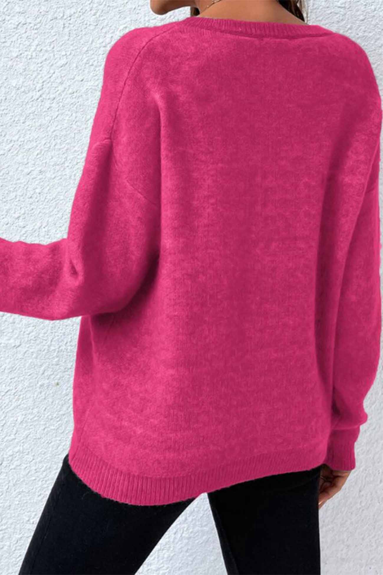 Pull en tricot surdimensionné imprimé étoiles pour femmes