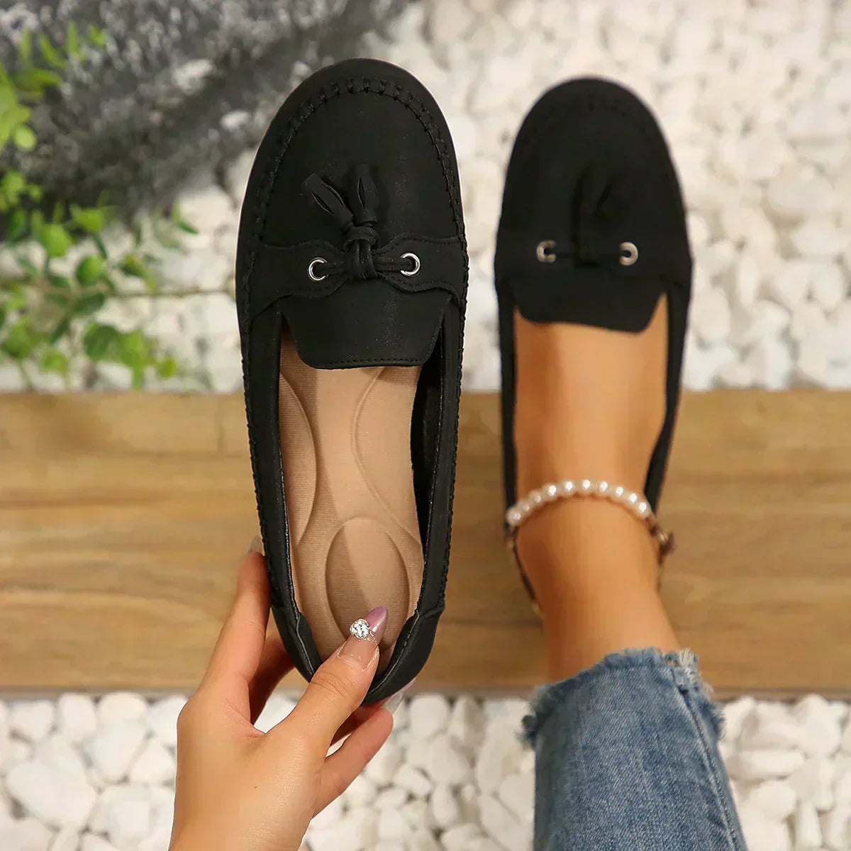 Mocassins femme élégants confortables style décontracté