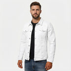 Veste en denim ajustée au style urbain pour homme