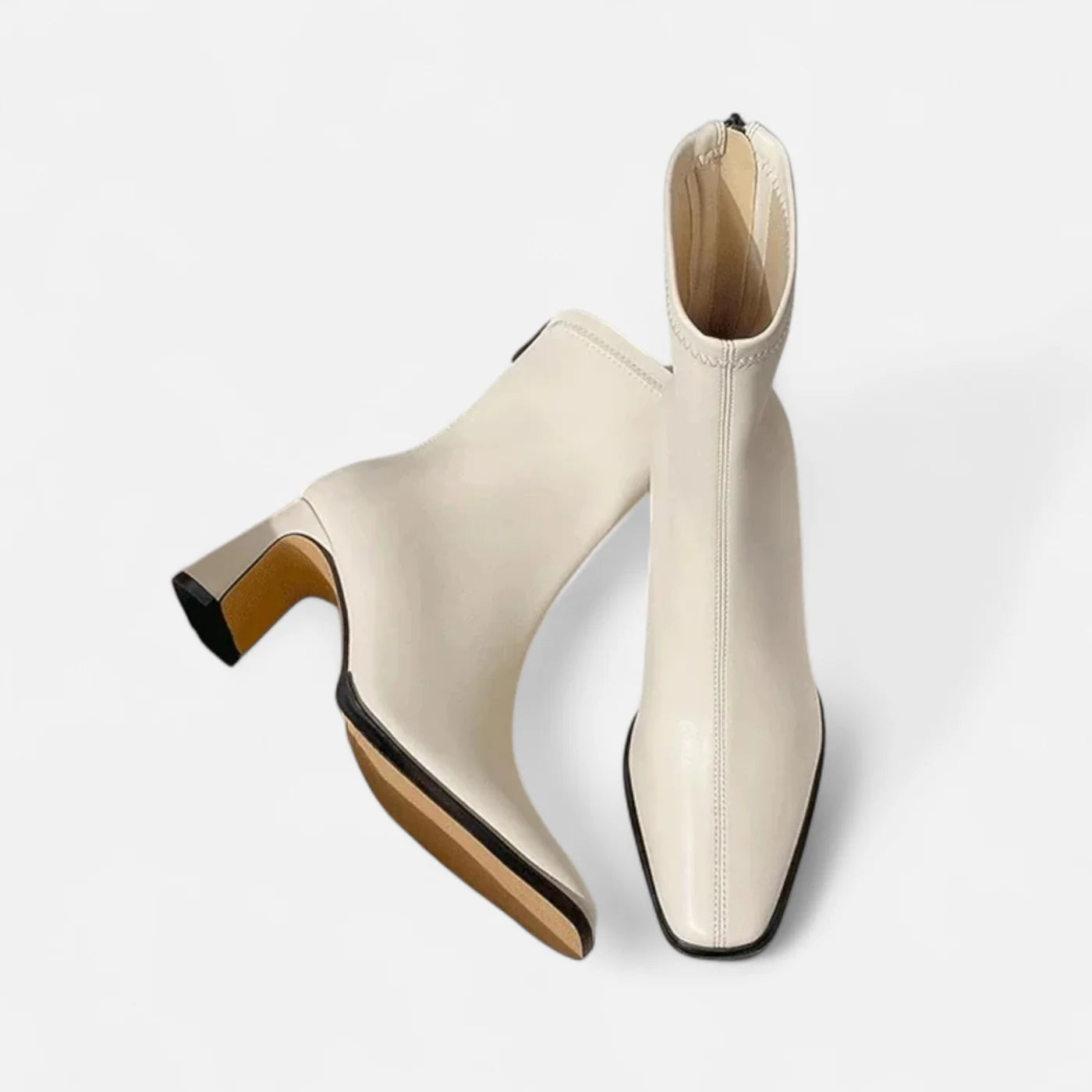 Bottines vintage à bout carré pour femme